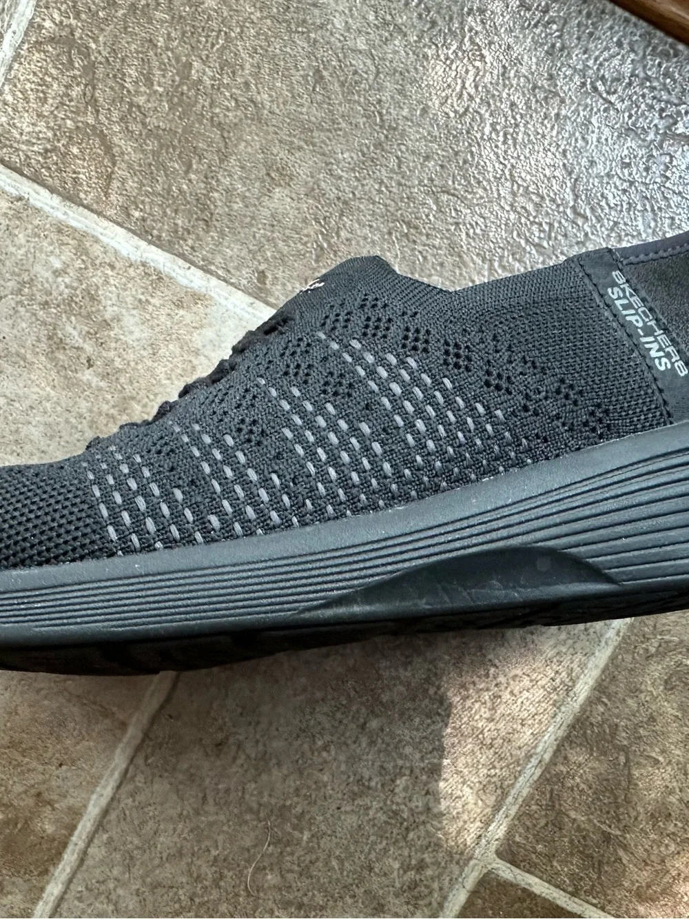 Skechers Women’s Black Slip-Ins Knit Sneakers